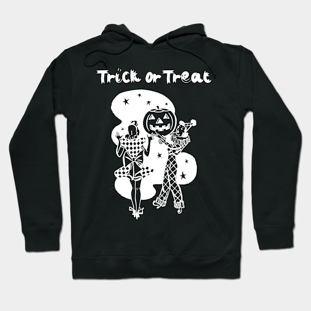 Trick Or Treat Jack O Lantern Hoodie by Crimson Leo Designs